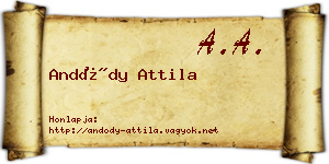 Andódy Attila névjegykártya