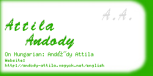 attila andody business card